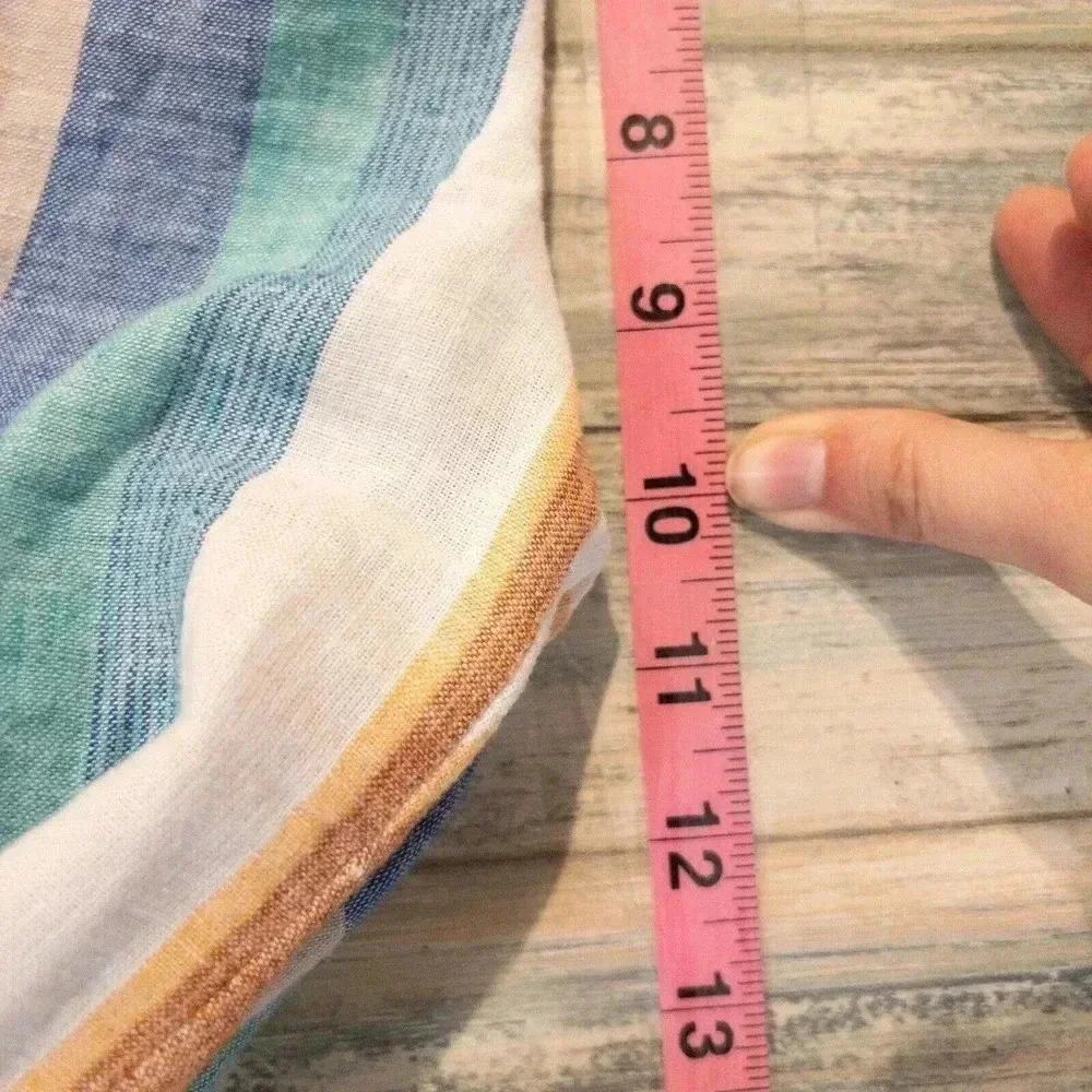 New York Company Soho Street Womens Linen‎ Blend Coastal Striped Pants Sz XS